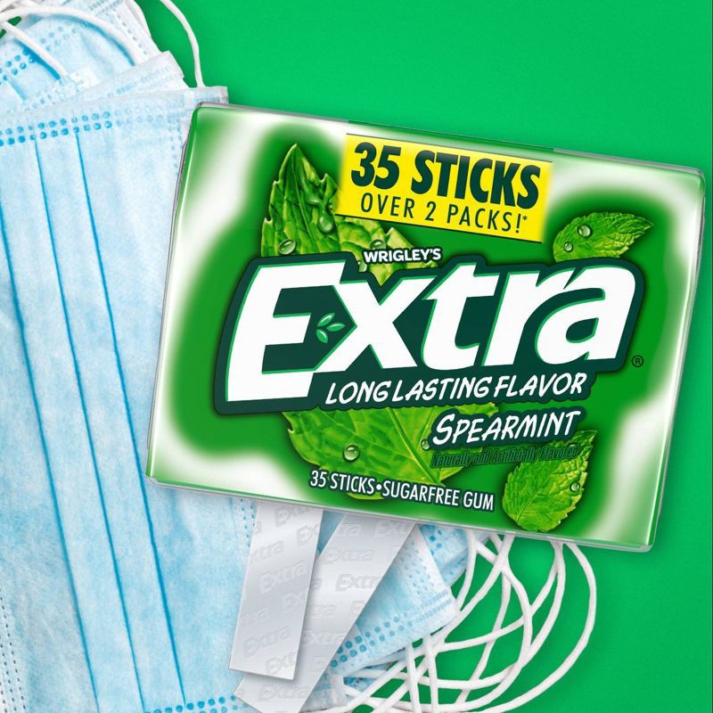 slide 6 of 9, Extra Spearmint Sugar Free Chewing Gum - 35ct, 35 ct