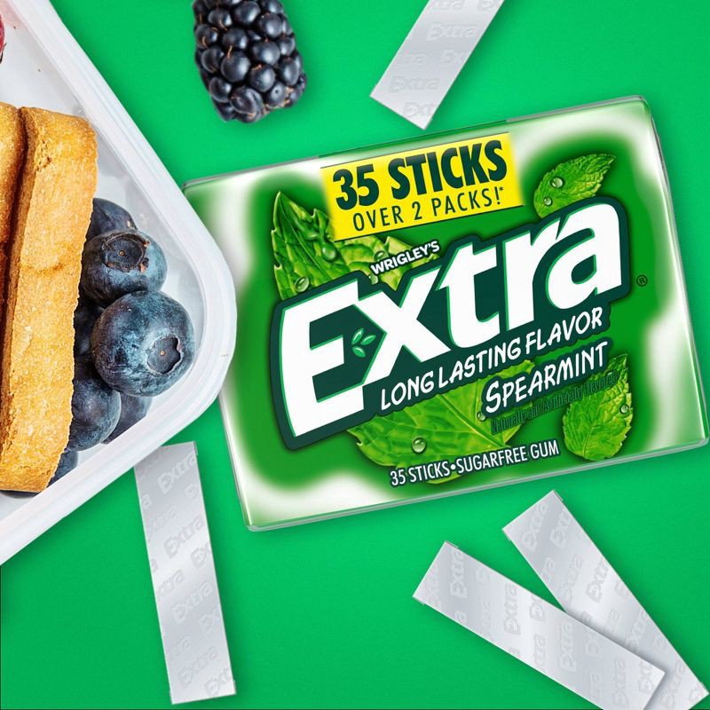 slide 7 of 9, Extra Spearmint Sugar Free Chewing Gum - 35ct, 35 ct