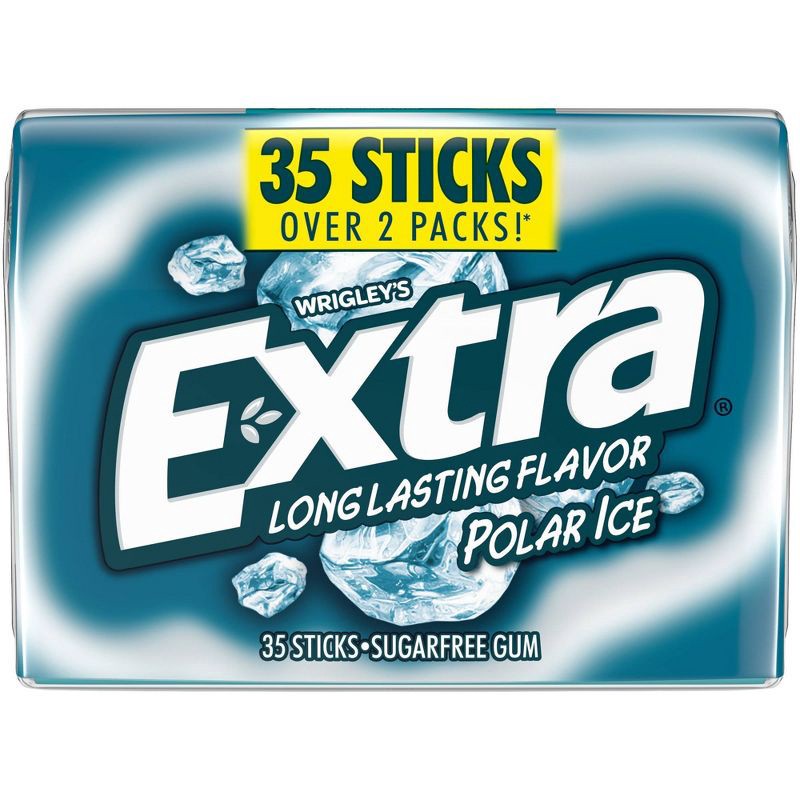 slide 2 of 9, Extra Polar Ice Sugar Free Mint Chewing Gum - 35ct, 35 ct