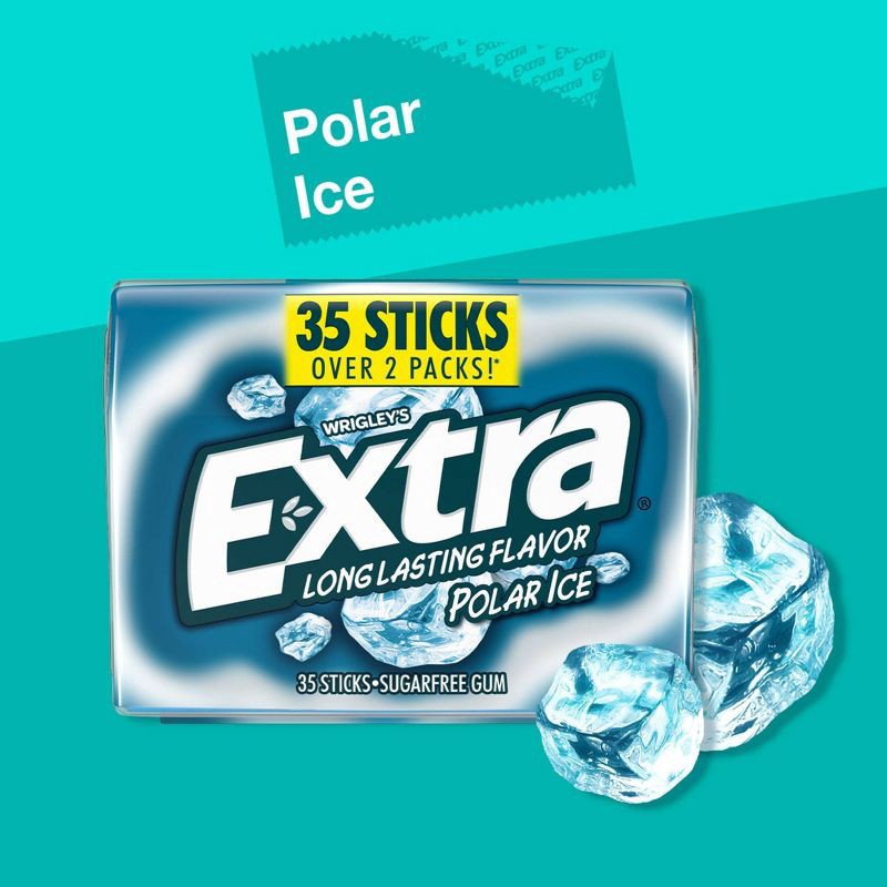 slide 3 of 11, Extra Sugar-Free Polar Ice Mint Chewing Gum - 35ct, 35 ct
