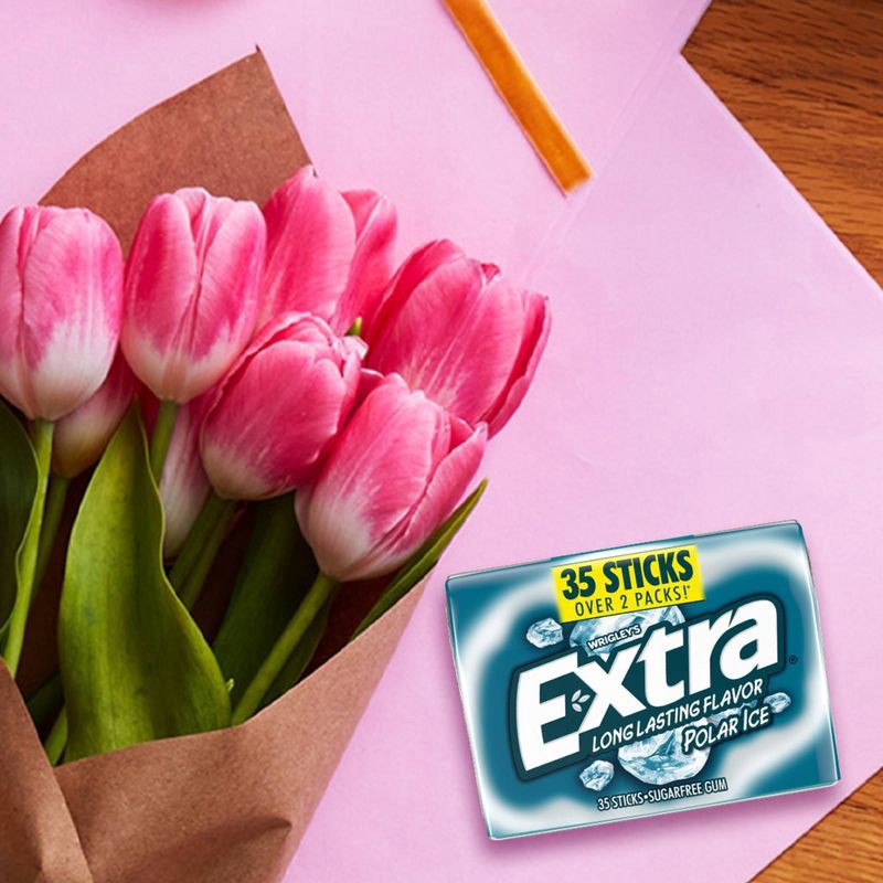 slide 5 of 12, Extra Sugar-Free Polar Ice Mint Chewing Gum - 35ct, 35 ct