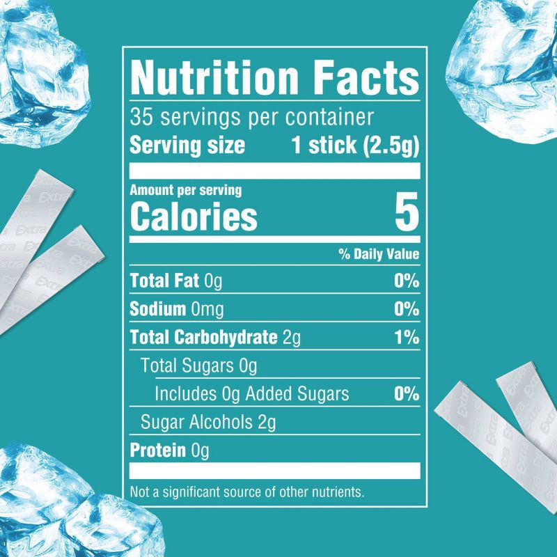slide 9 of 12, Extra Sugar-Free Polar Ice Mint Chewing Gum - 35ct, 35 ct
