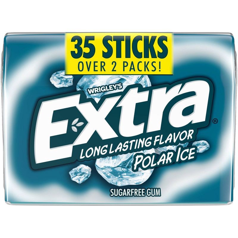 slide 1 of 9, Extra Polar Ice Sugar Free Mint Chewing Gum - 35ct, 35 ct