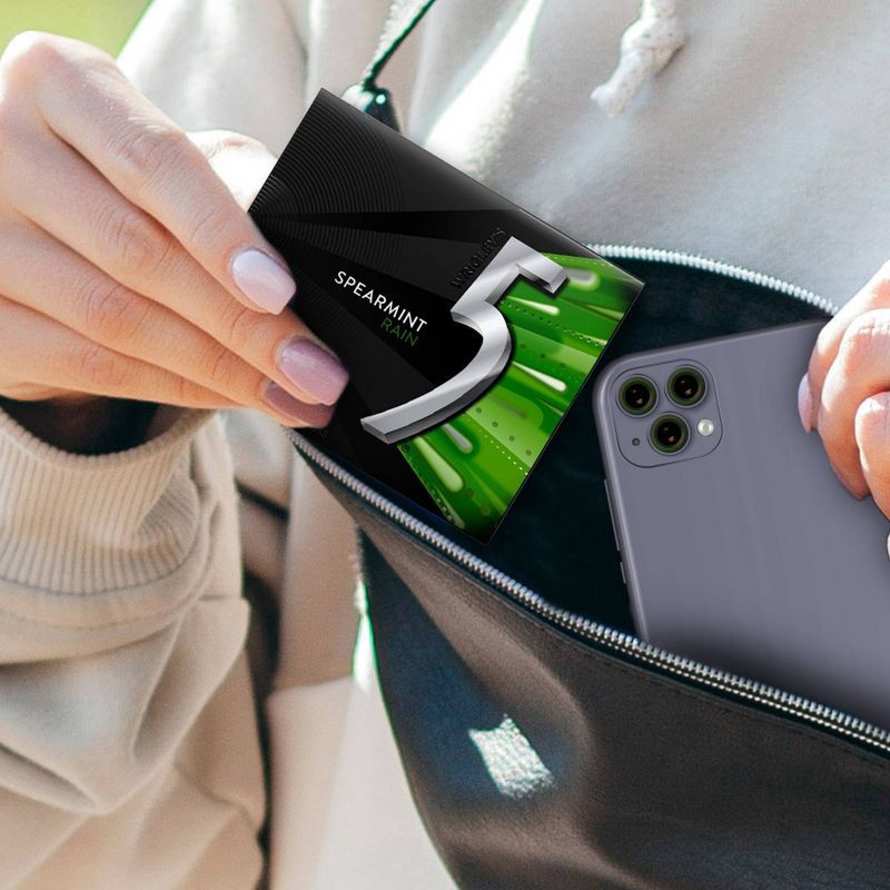 slide 6 of 11, 5 Gum Sugar-Free Spearmint Rain Chewing Gum - 15ct/6pk, 15 ct, 6 ct