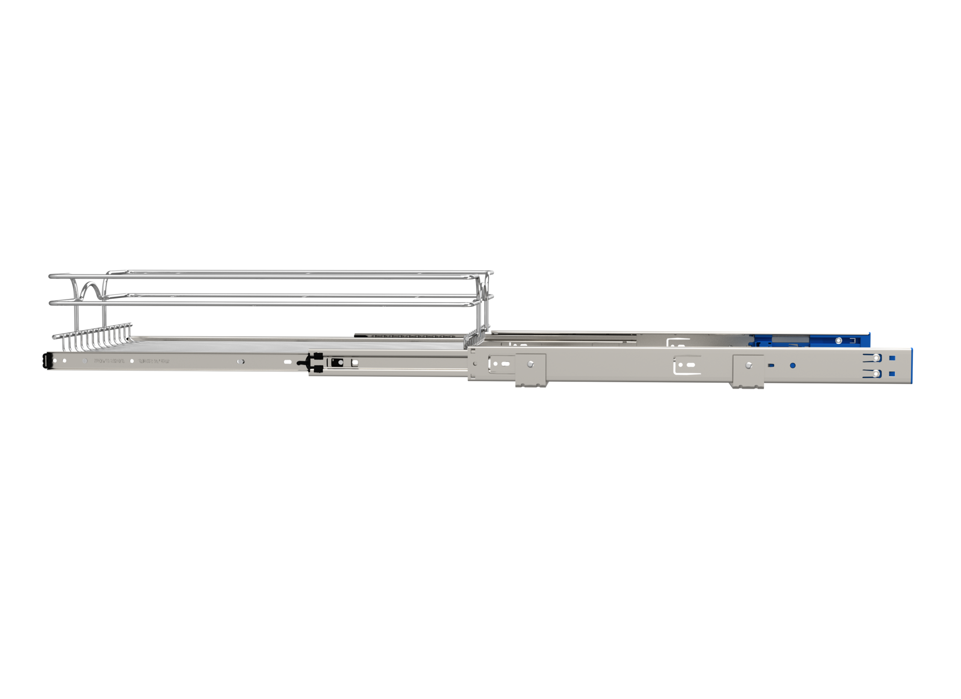 slide 3 of 6, Rev-A-Shelf Single-Tier Pull-Out Baskets 14.5-in W x 6-in H x 22-in D 1 -Tier Cabinet-mount Chrome Metal Soft Close Pull-out Sliding basket kit, 1 ct