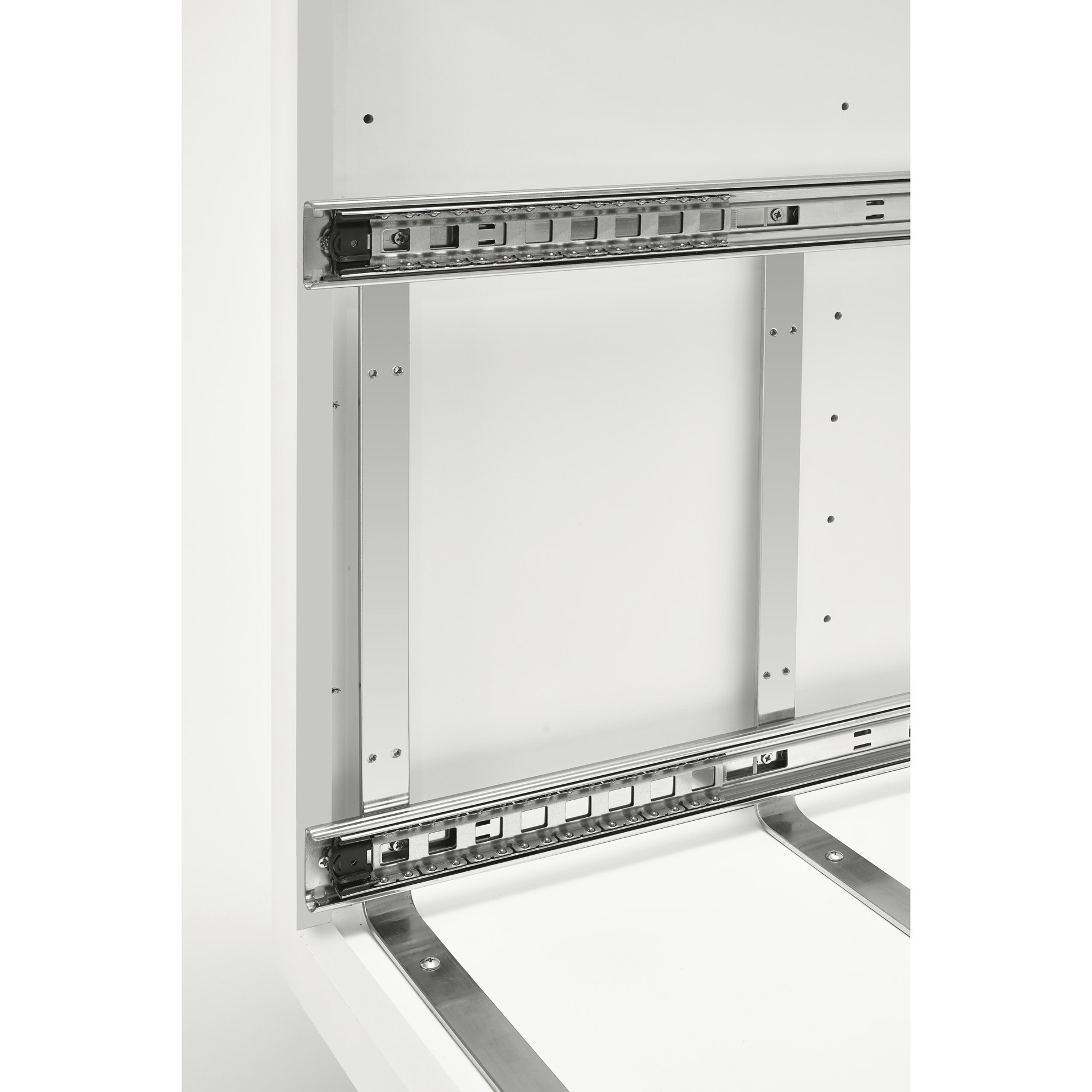 slide 5 of 6, Rev-A-Shelf Two-Tier Pull-Out Baskets 20.75-in W x 18.12-in H x 22-in D 2 -Tier Cabinet-mount Chrome Metal Soft Close Pull-out Sliding basket kit, 1 ct