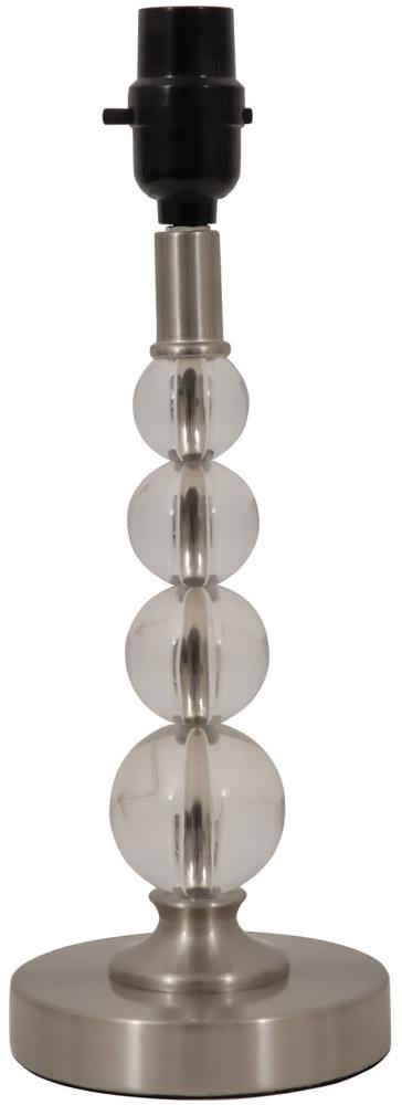 slide 1 of 6, allen + roth 13-in Clear Plug-In Mixed Material Lamp Base, 1 ct