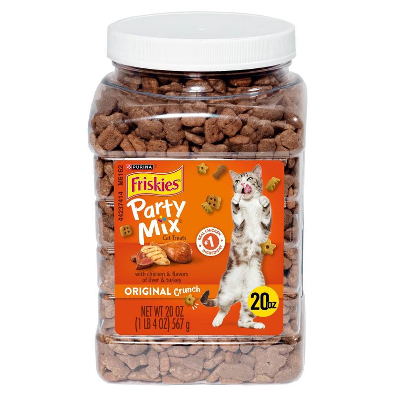 slide 1 of 11, Purina Friskies Party Mix Original Crunch Chicken Cat Treats - 20oz, 20 oz