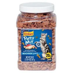 Friskies Purina Beachside Crunch with Ocean Whitefish and Flavors of Shrimp, Crab and Tuna Flavor Cat Treats - 20oz