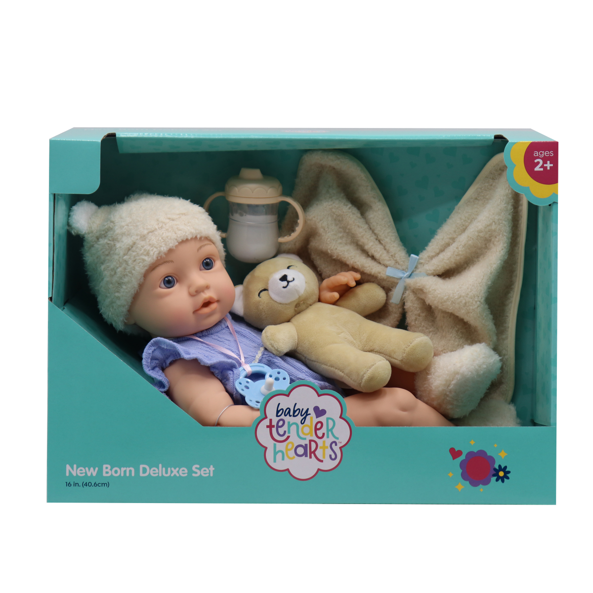 slide 1 of 6, Baby Tender Hearts Baby With Plush Pal, 15.5 x 11 in