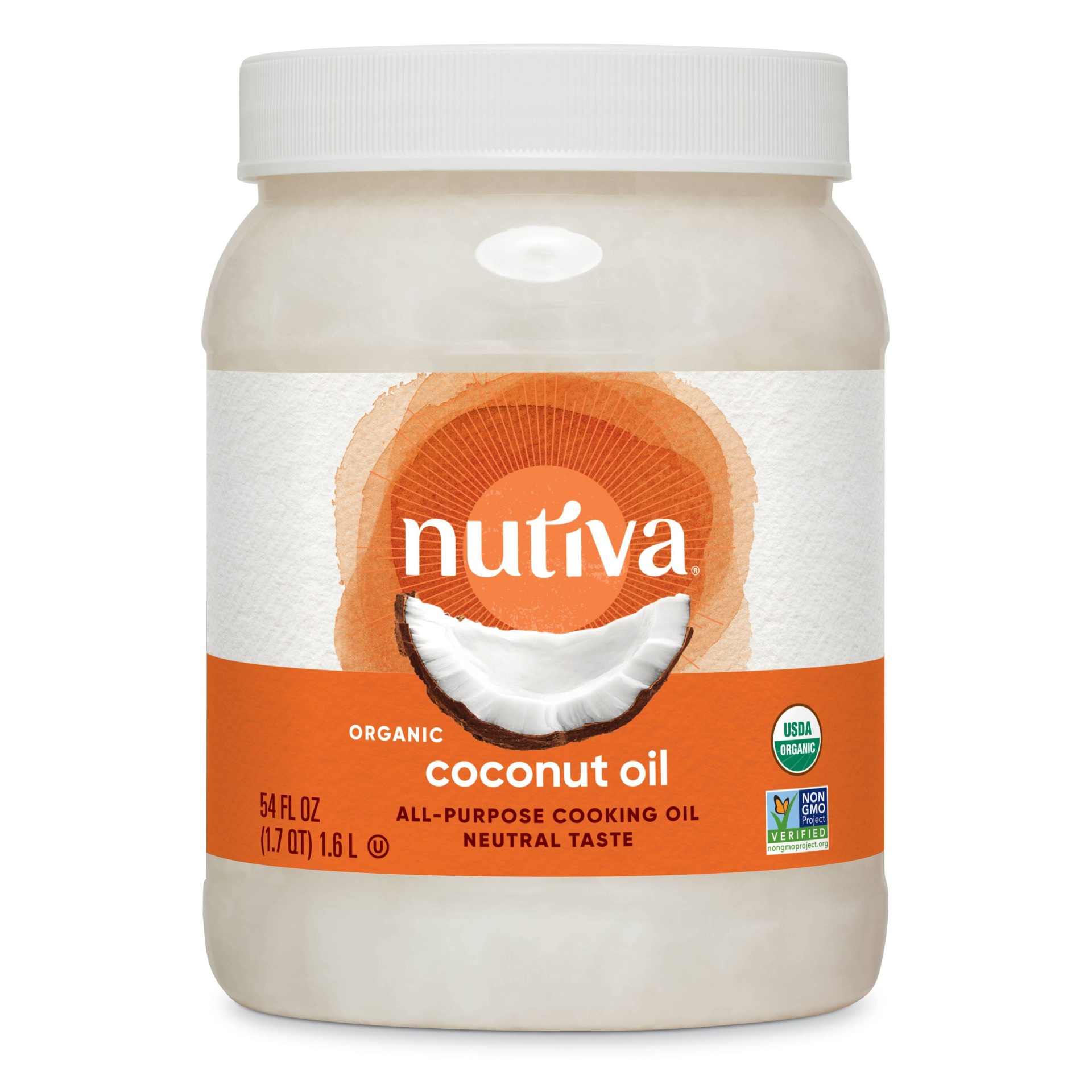 slide 1 of 3, Nutiva Refined Organic Coconut Oil - 54oz, 54 oz