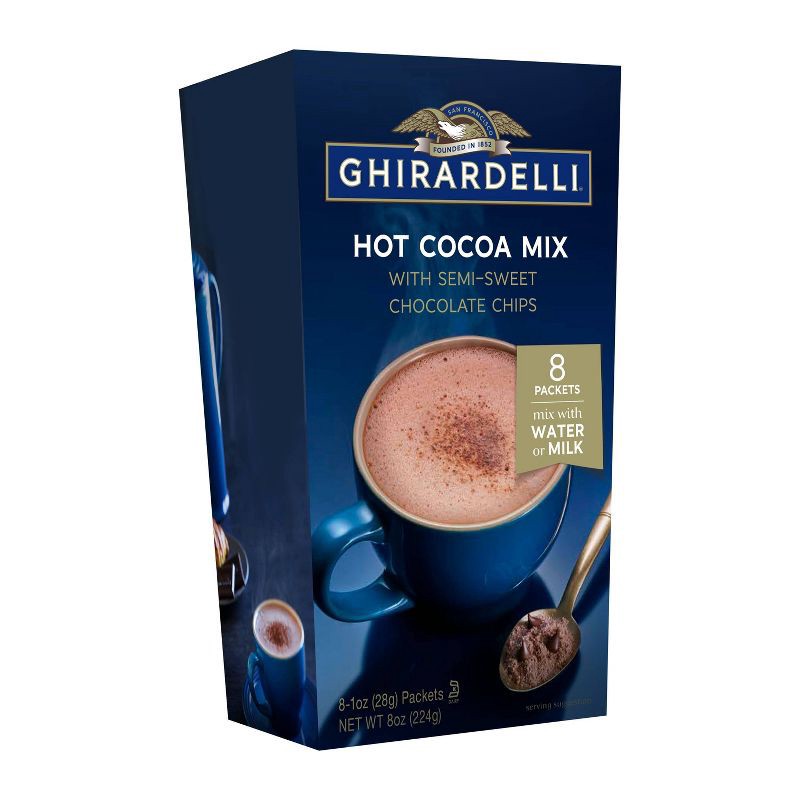 slide 1 of 7, GHIRARDELLI Hot Cocoa Mix With Semi-Sweet Chocolate Chips - 8oz, 8 oz