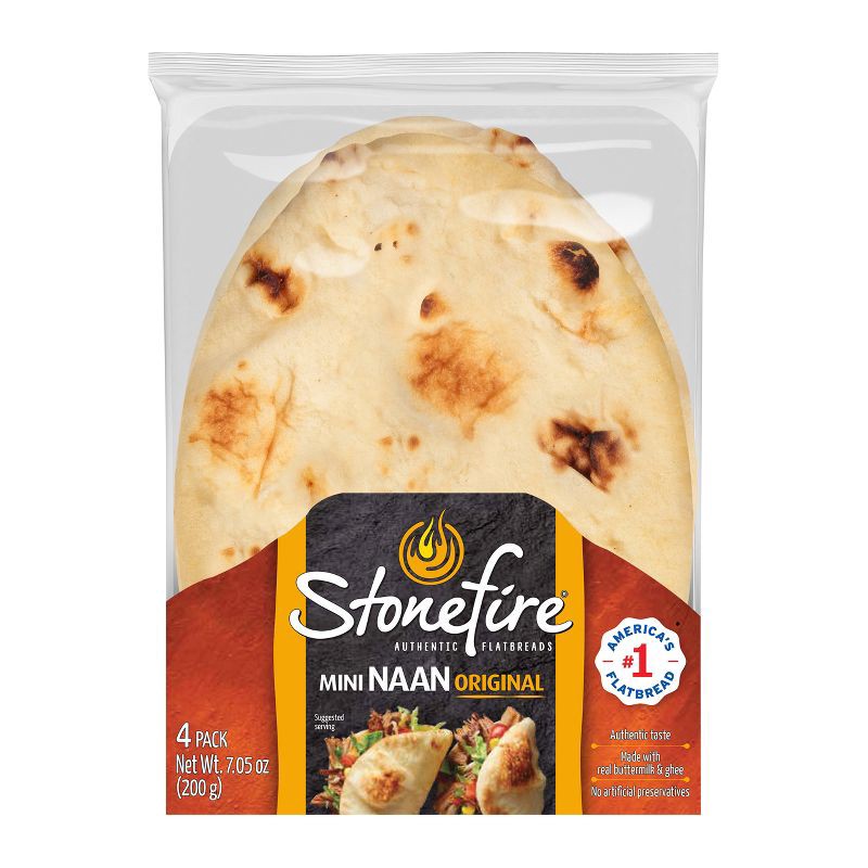 slide 2 of 7, Stonefire Mini Original Naan - 7.05oz/4ct, 7.05 oz, 4 ct