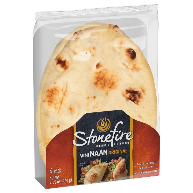 slide 3 of 7, Stonefire Mini Original Naan - 7.05oz/4ct, 7.05 oz, 4 ct