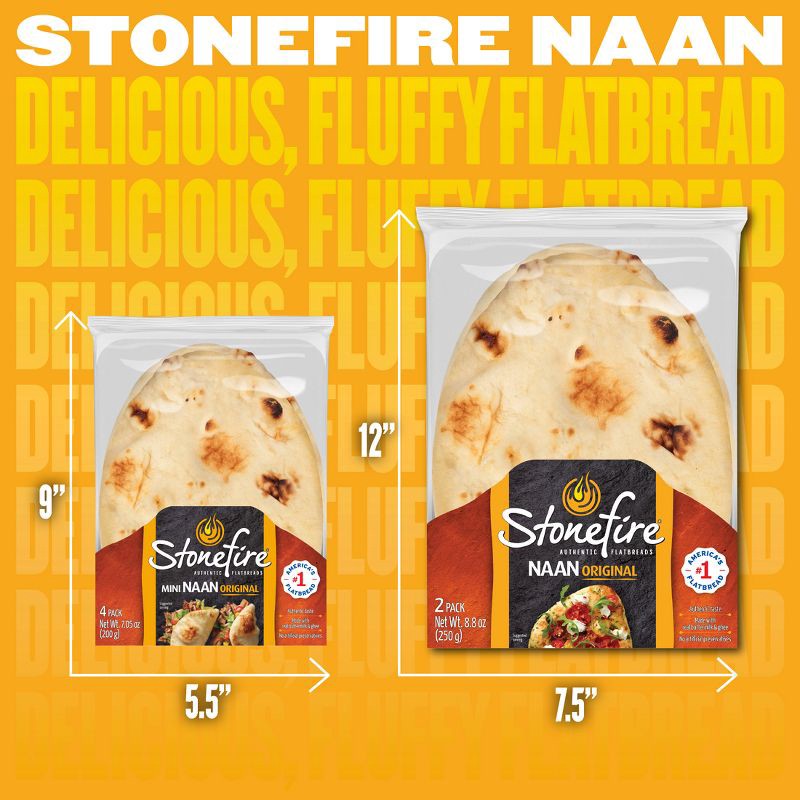 slide 7 of 8, Stonefire Mini Original Naan - 7.05oz/4ct, 7.05 oz, 4 ct