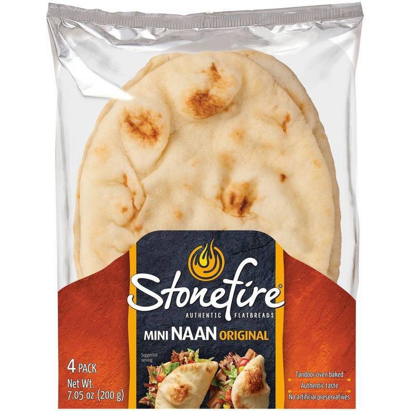 slide 1 of 7, Stonefire Mini Original Naan - 7.05oz/4ct, 7.05 oz, 4 ct