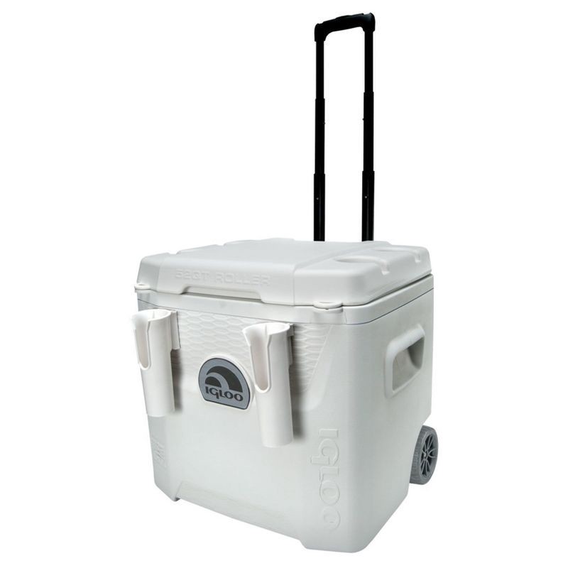 slide 3 of 4, Igloo Marine Ultra Quantum Roller Cooler - White (52 Quart), 52 qt