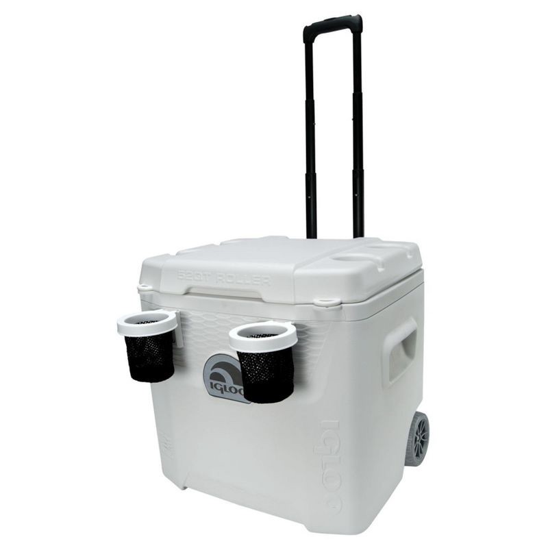 slide 4 of 4, Igloo Marine Ultra Quantum Roller Cooler - White (52 Quart), 52 qt