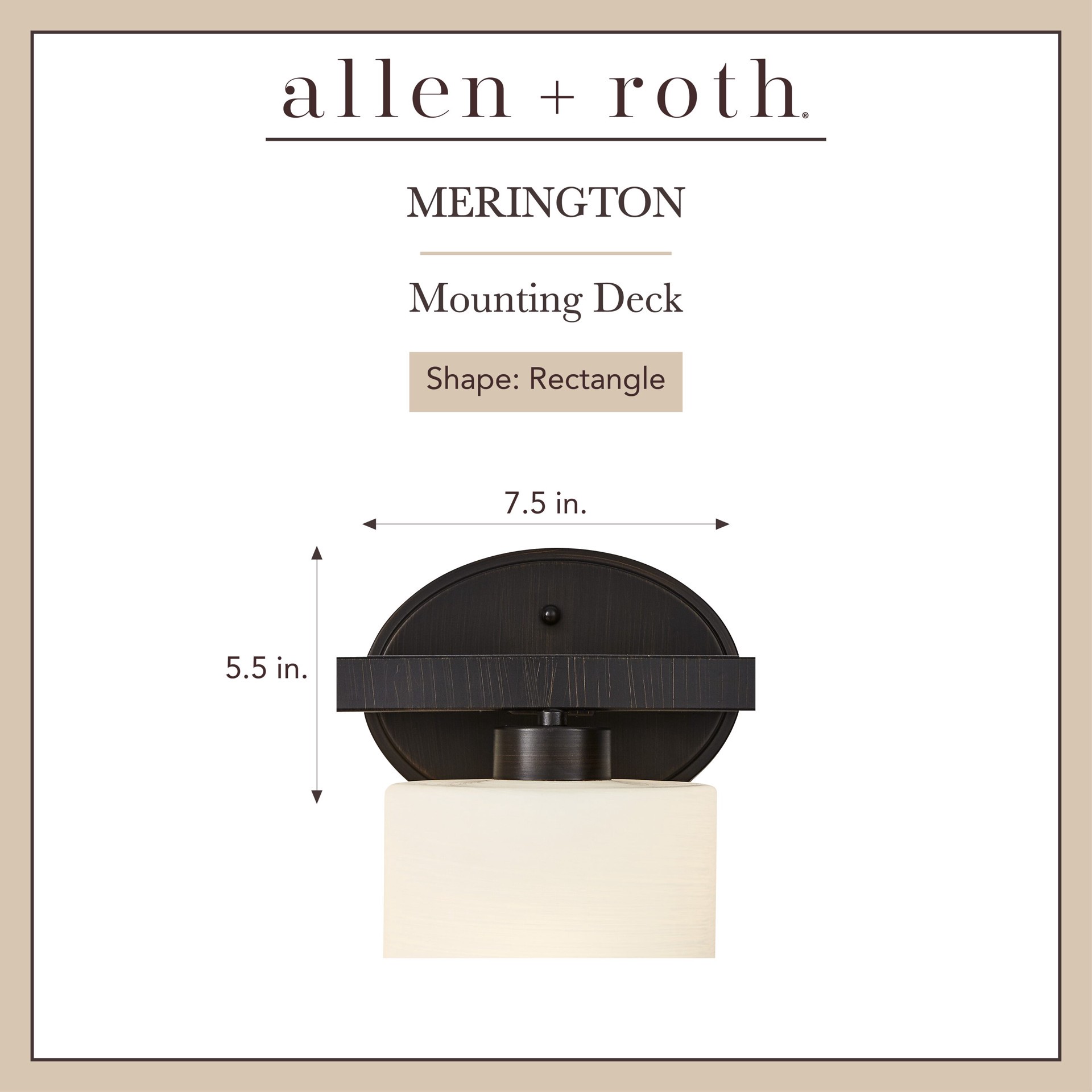 slide 2 of 6, allen + roth Merington 37.5-in 5 -Light Antique Bronze Transitional Vanity light, 1 ct