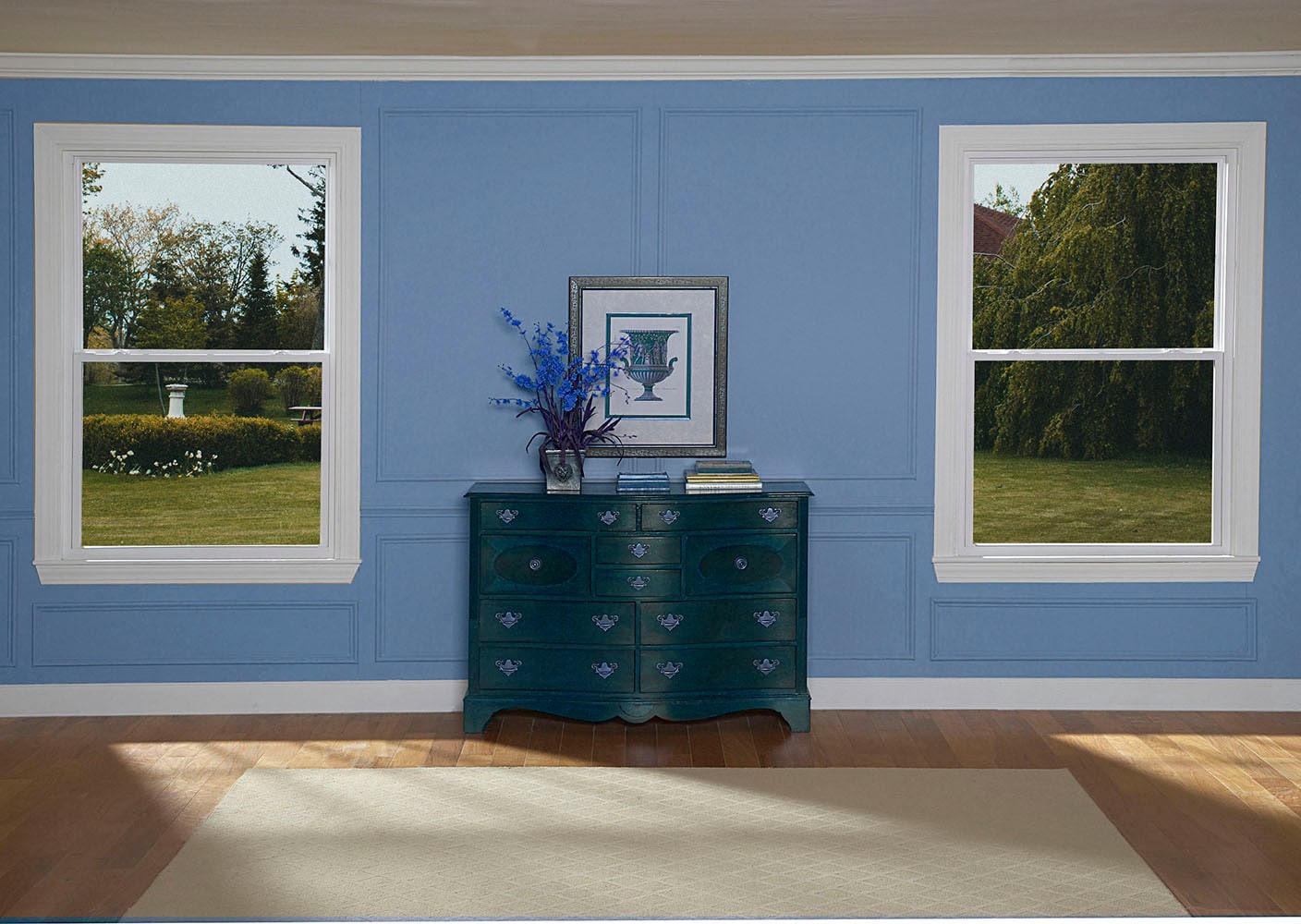 slide 3 of 6, RELIABILT 3201 Series 27-3/4-in x 37-3/4-in White Exterior White Interior Vinyl Replacement Double Hung Window Low-E argon Double Pane Glass (Half Screen Included), 1 ct