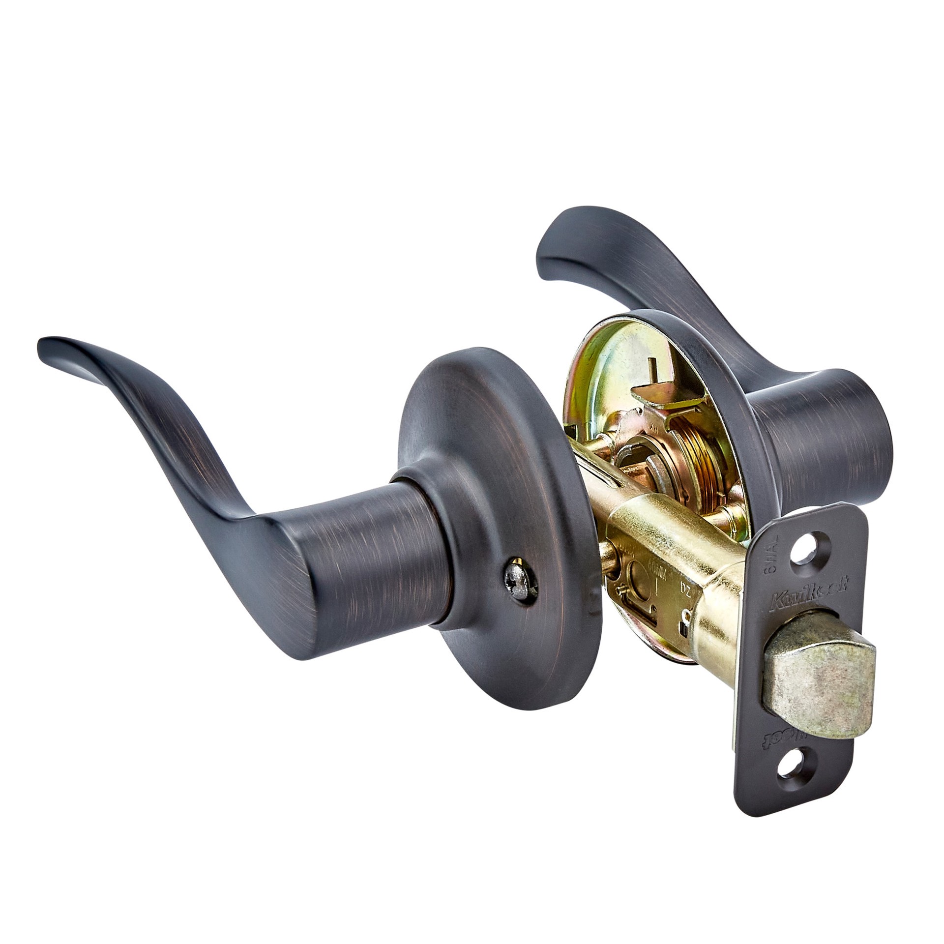 slide 3 of 6, Kwikset Balboa Venetian bronze Interior or Exterior Hall/Closet Passage Door Handle, 1 ct