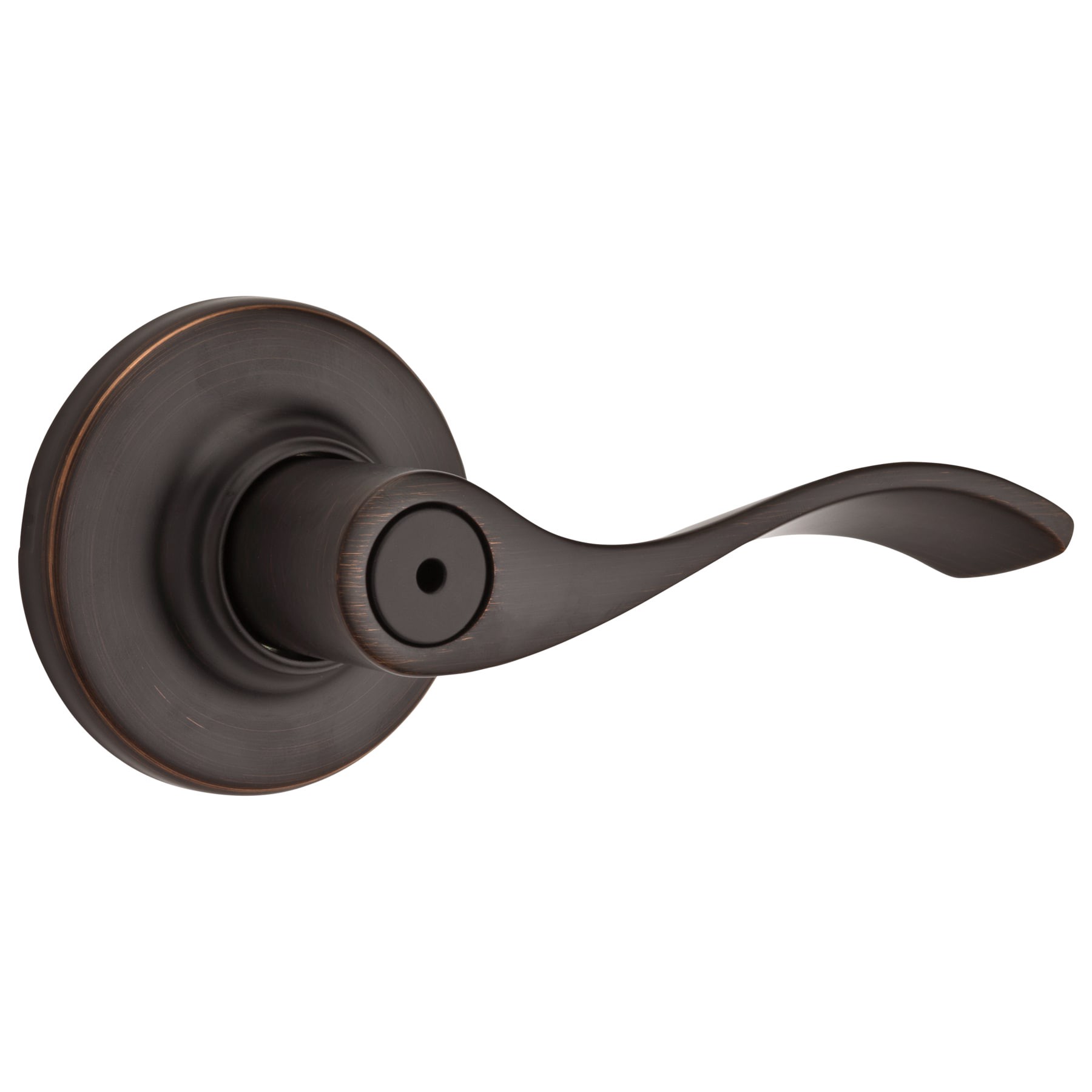slide 3 of 6, Kwikset Balboa Venetian bronze Interior or Bed/Bath Privacy Door Handle, 1 ct