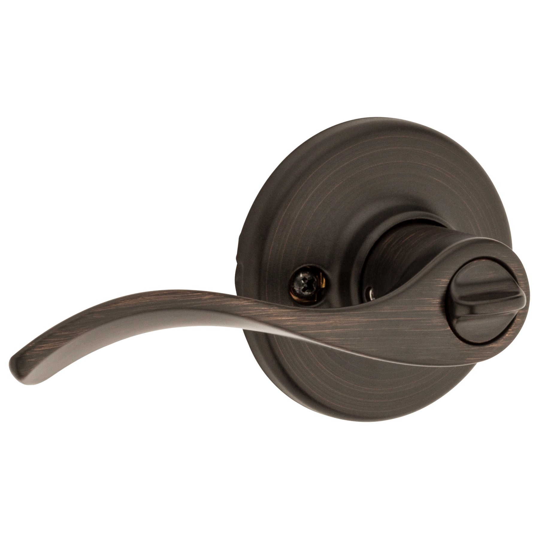 slide 4 of 6, Kwikset Balboa Venetian bronze Interior or Bed/Bath Privacy Door Handle, 1 ct