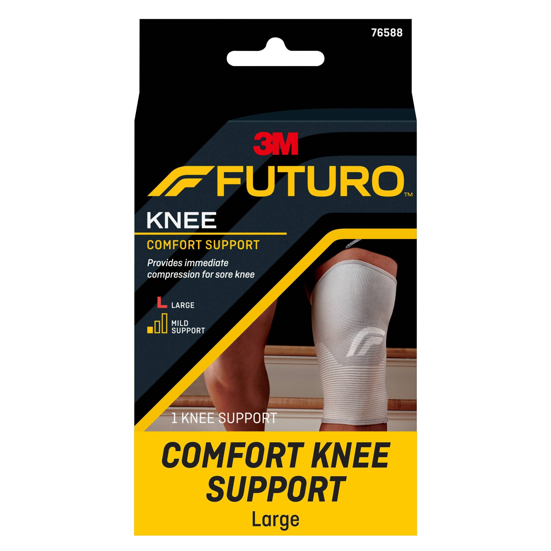 slide 1 of 9, FUTURO Comfort Knee Support, Large, 1 ct