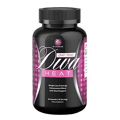 slide 1 of 1, Pureline Nutrition Diva Heat Daytime Fat Loss Capsules, 60 ct