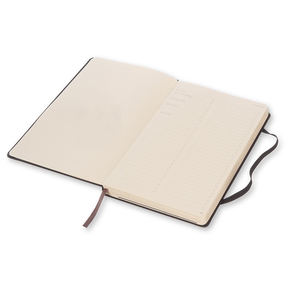 slide 5 of 8, Moleskine Professional Composition Notebook, Elastic Closure, Narrow Ruled, 240 sheets, 8.25" x 5" - Black, 1 ct