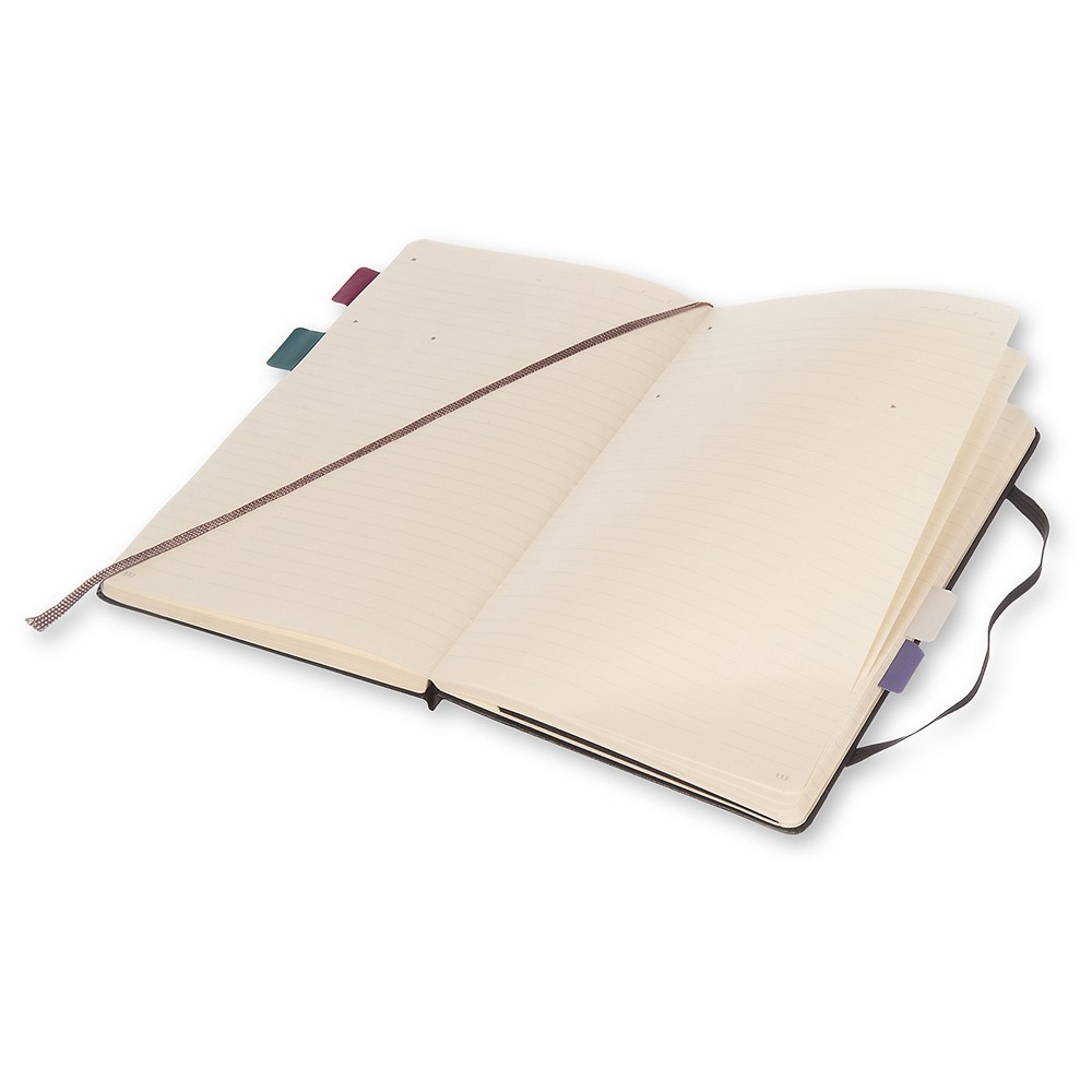 slide 6 of 8, Moleskine Professional Composition Notebook, Elastic Closure, Narrow Ruled, 240 sheets, 8.25" x 5" - Black, 1 ct