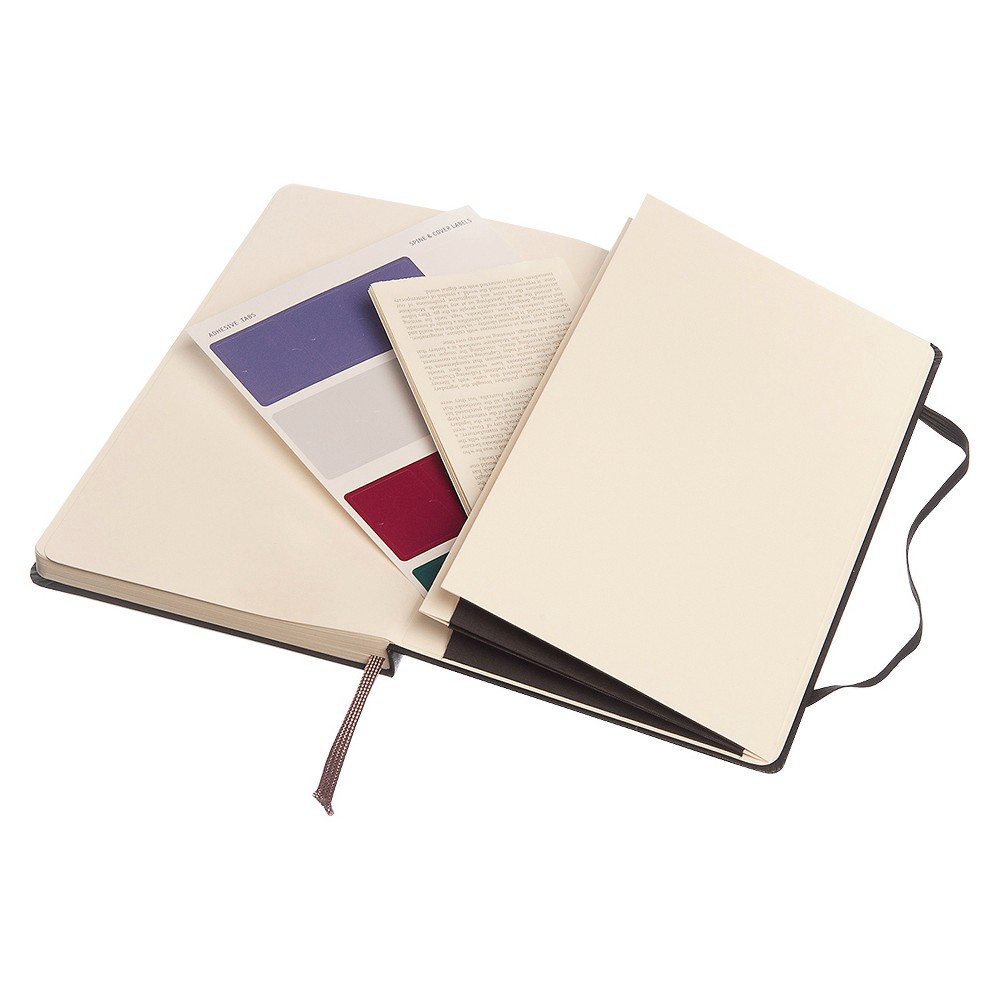 slide 8 of 8, Moleskine Professional Composition Notebook, Elastic Closure, Narrow Ruled, 240 sheets, 8.25" x 5" - Black, 1 ct