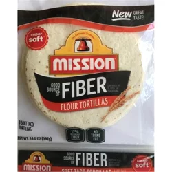 Mission Super Soft Fiber Flour Tortillas 8 ea