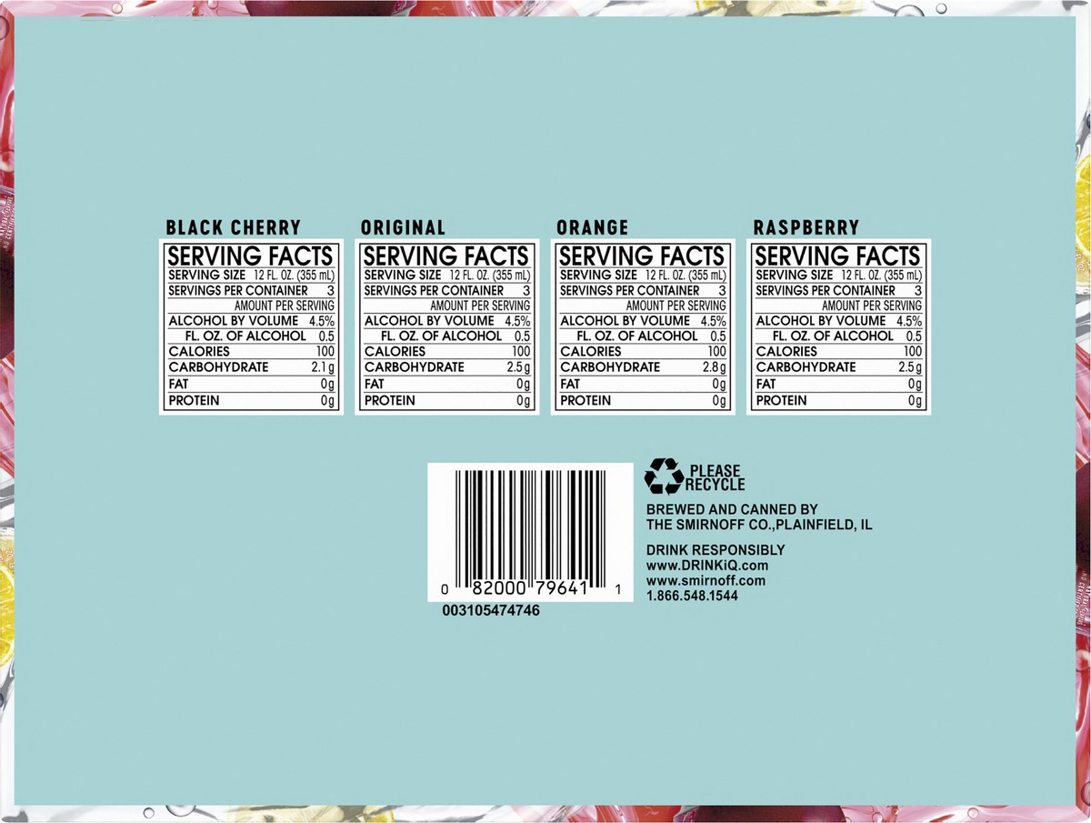 slide 6 of 7, Smirnoff Ice Zero Sugar 12 Pack Variety Pack Beer 12 ea, 12 ct; 12 oz