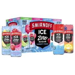 Smirnoff Ice Zero Sugar Variety Pack - 12 Pack 12 fl oz Cans