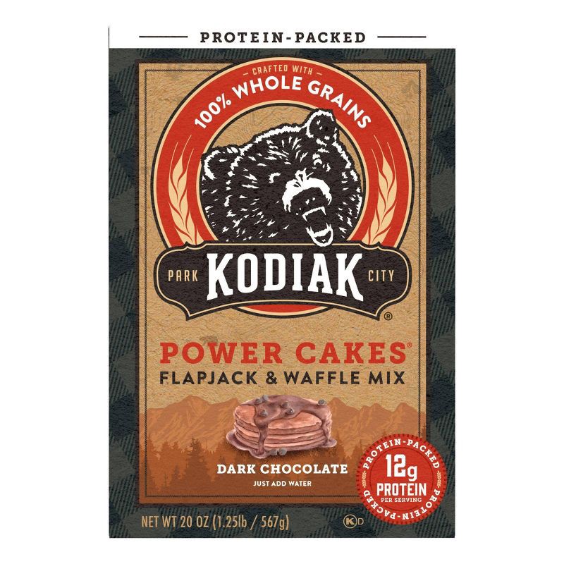 slide 1 of 8, Kodiak Cakes Kodiak Protein-Packed Flapjack & Waffle Mix Dark Chocolate - 18oz, 18 oz