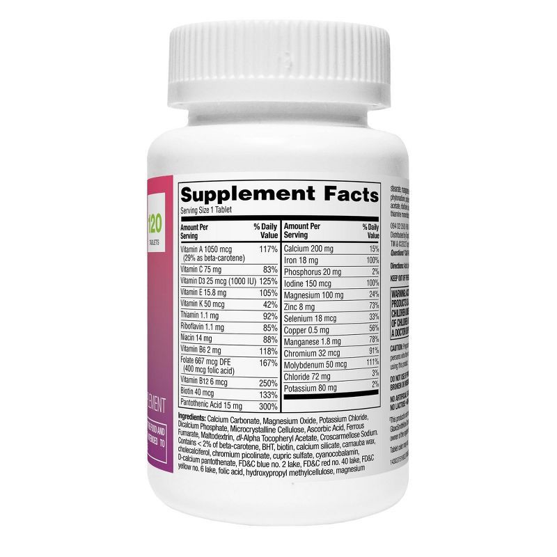 slide 2 of 4, Women's Under 50 Multivitamin Dietary Supplement Tablets - 120ct - up&up™, 120 ct