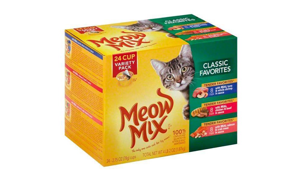 Meow Mix Cat Food, Tenders in Sauce, with Real Tuna & Whole Shrimp