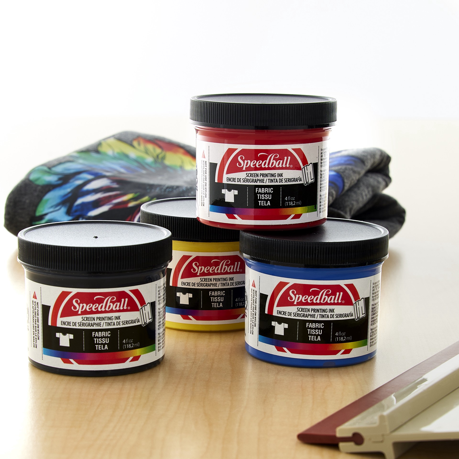 slide 3 of 4, Speedball Fabric Screen Printing Starter Set, 4 x 8 