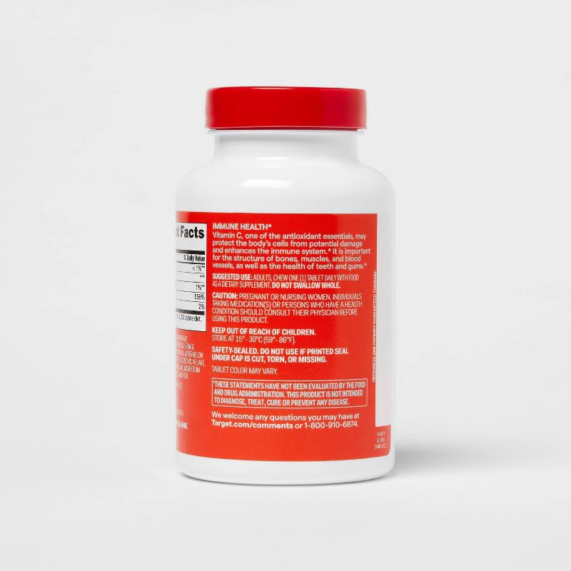 slide 4 of 5, Vitamin C Chewable Tablets - Tropical Fruit - 100ct - up&up™, 100 ct