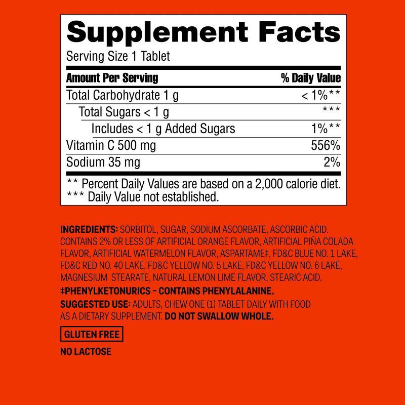 slide 5 of 5, Vitamin C Chewable Tablets - Tropical Fruit - 100ct - up&up™, 100 ct
