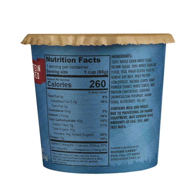 slide 2 of 7, Kodiak Cakes Protein-Packed Single-Serve Muffin Cup Blueberry - 2.29oz, 2.29 oz