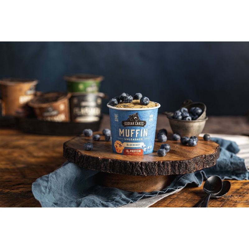 slide 4 of 5, Kodiak Cakes Protein-Packed Single-Serve Muffin Cup Blueberry - 2.29oz, 2.29 oz