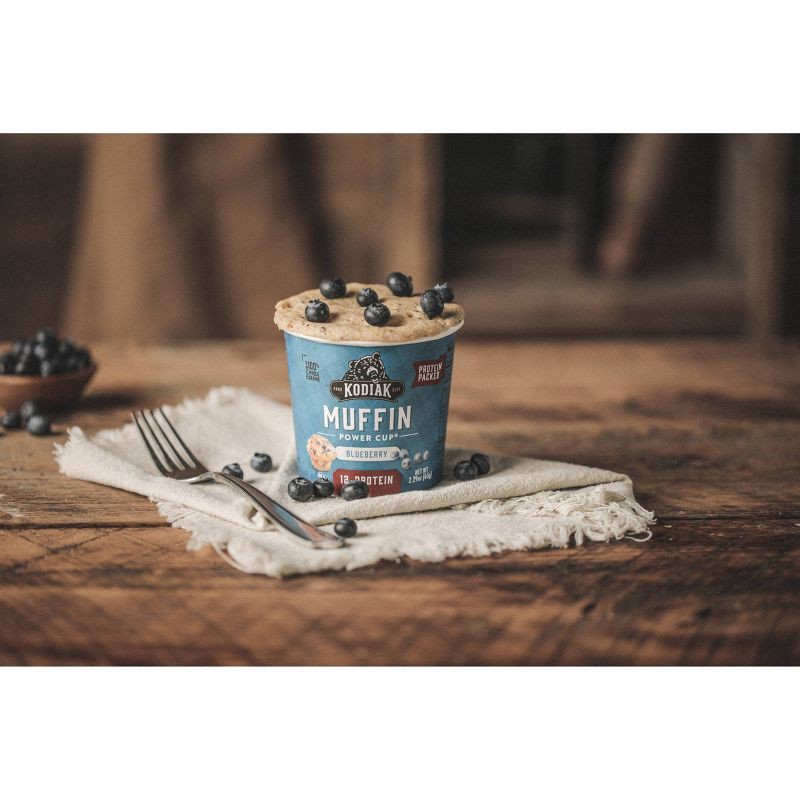 slide 6 of 7, Kodiak Cakes Protein-Packed Single-Serve Muffin Cup Blueberry - 2.29oz, 2.29 oz