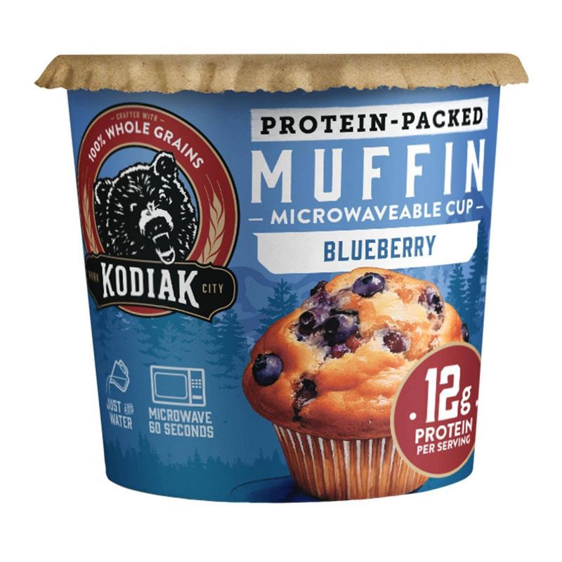 slide 1 of 8, Kodiak Cakes Protein-Packed Single-Serve Muffin Cup Blueberry - 2.29oz, 2.29 oz