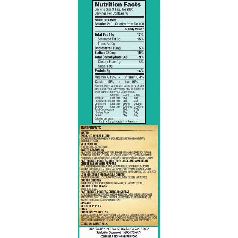 slide 8 of 8, El Monterey Southwest Chicken Extra Crunchy Frozen Taquitos - 20.7oz/18ct, 20.7 oz, 18 ct