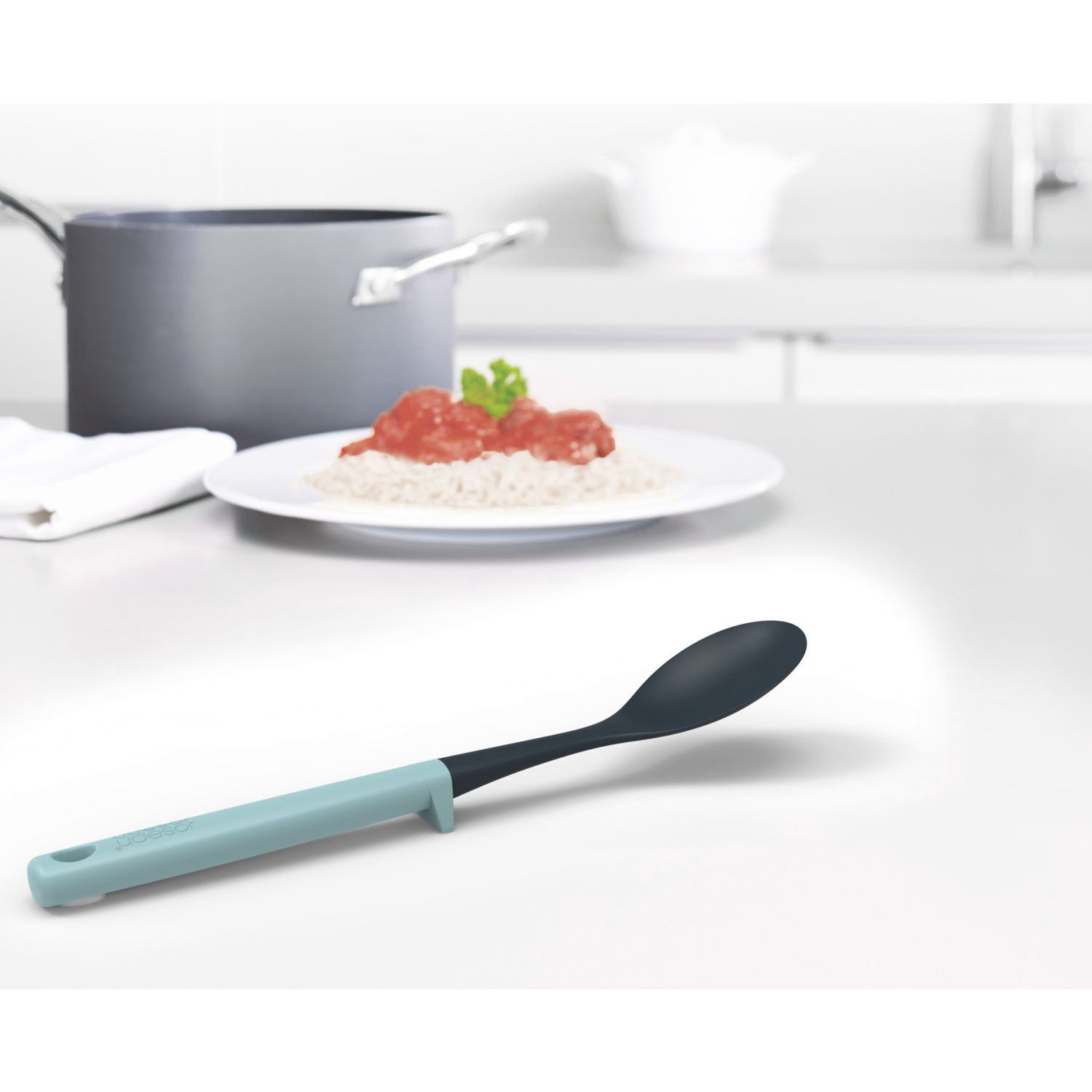 slide 5 of 5, Joseph Joseph Duo Solid Spoon With Tool Rest, Opal, 1 ct