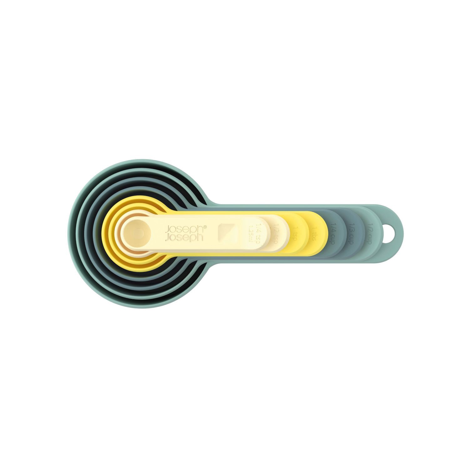 slide 3 of 4, Joseph Joseph Duo 8-Piece Measuring Cup Set, Opal, 8 ct