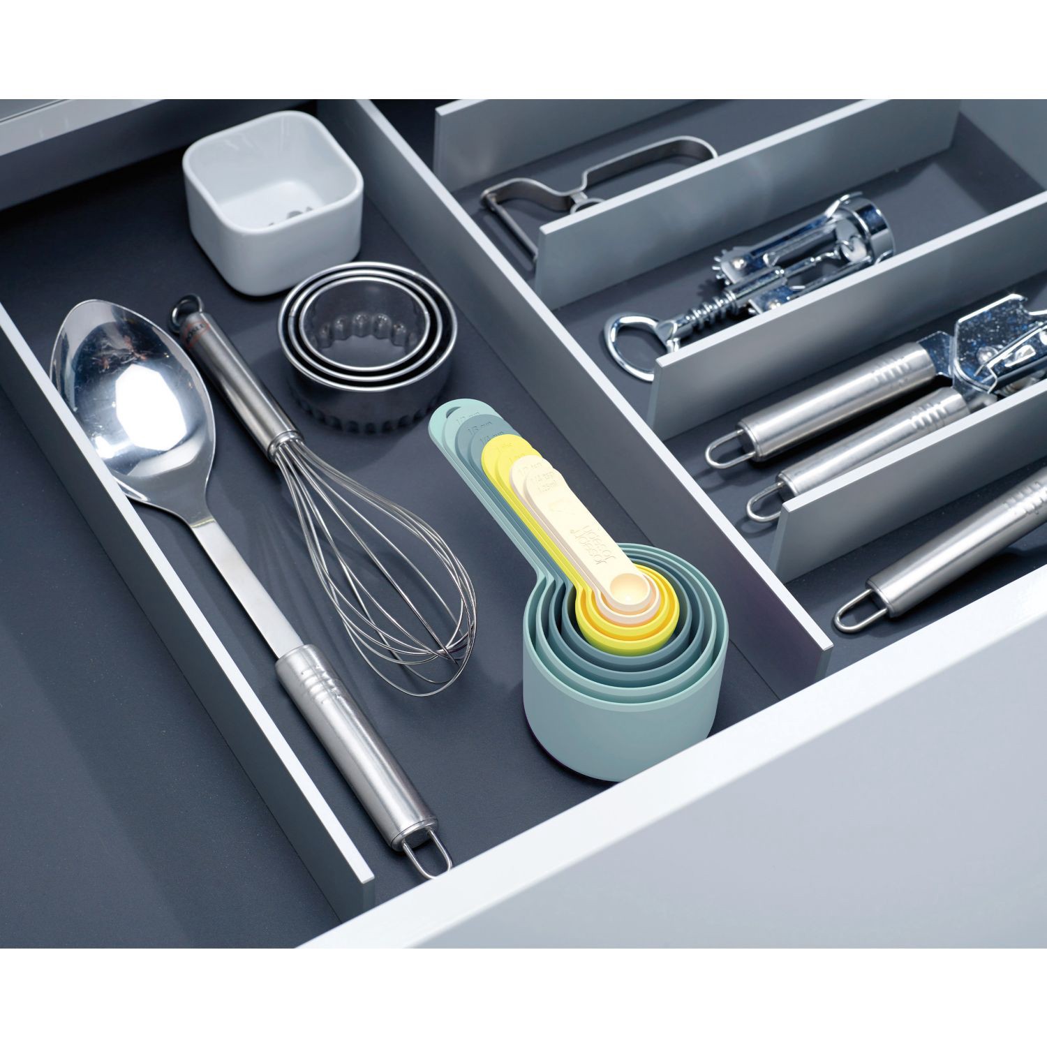 slide 4 of 4, Joseph Joseph Duo 8-Piece Measuring Cup Set, Opal, 8 ct