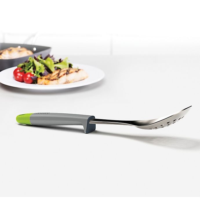 slide 2 of 4, Joseph Joseph Elevate Steel Slotted Spoon - Grey/Green, 1 ct